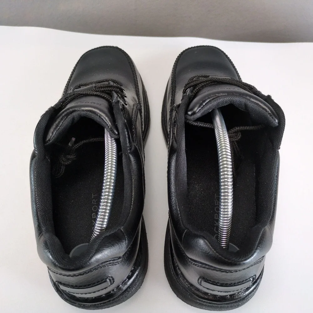 Rockport Eureka Black Oxford Shoes Mens 8.5 XW Extra Wide Leather Lace Up